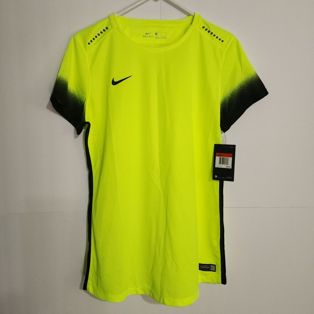 A50 Nike Womens Size Large Volt Yellow Soccer Jersey New With Tags